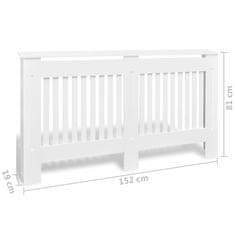 Vidaxl Pokrovi za radijator 2 kom bijeli MDF 152 cm