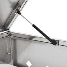 Vidaxl Spremište za dvije kante za smeće 240 L od nehrđajućeg čelika