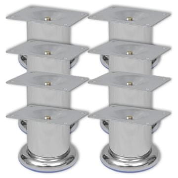 Vidaxl Okrugle noge za kauč 8 kom kromirane 60 mm