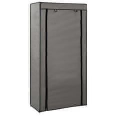 Vidaxl 282430 Shoe Cabinet with Cover Grey 58x28x106 cm Fabric