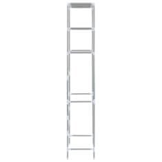 Vidaxl Stalak za pohranu iznad toaleta s 3 razine srebrni 53x28x169 cm