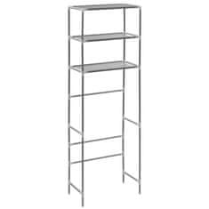 Vidaxl Stalak za pohranu iznad toaleta s 3 razine srebrni 53x28x169 cm