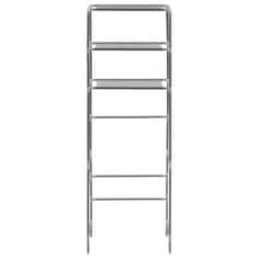 Vidaxl Stalak za pohranu iznad toaleta s 3 razine srebrni 53x28x169 cm