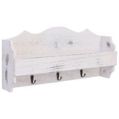Vidaxl 284231 Wall Mounted Coat Rack White 50x10x23 cm Wood