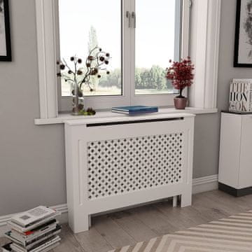 Vidaxl Poklopci za radijatore, 2 kom, Bijeli, 112x19x81,5 cm, MDF