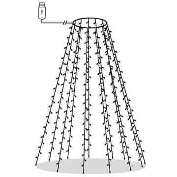 Vidaxl Mrežasta svjetla za božićno drvce 210 LED žarulja plava 210 cm