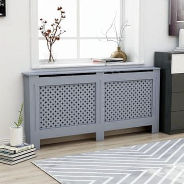 Vidaxl Poklopac za radijator, antracit, 172x19x81 cm, MDF