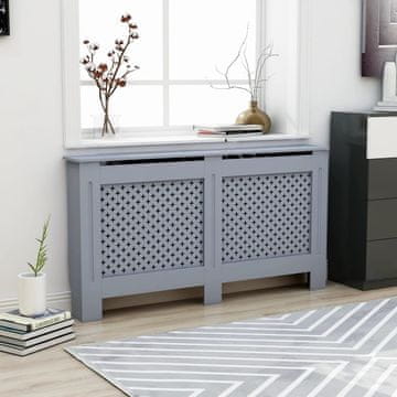 Vidaxl Poklopac za radijator, antracit, 152x19x81 cm, MDF