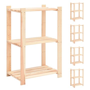Vidaxl Police s 3 police, 5 kom, 60x38x90 cm, bor, 150 kg