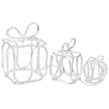 Vidaxl Ukrasne božićne kutije za poklone sa 180 LED žarulja