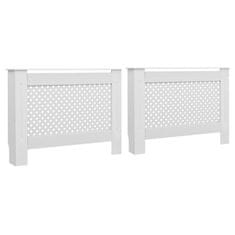 Vidaxl Pokrovi za radijator 2 kom bijeli 112 x 19 x 81,5 cm MDF