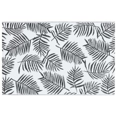 Vidaxl Vanjski tepih, bijela i crna, 120x180 cm, PP