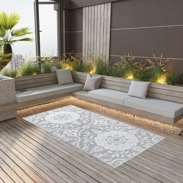 Vidaxl Vanjski tepih svijetlosivi 190x290 cm PP
