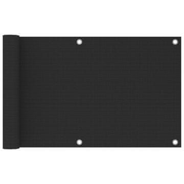 Vidaxl Balkonski zastor HDPE 75 x 500 cm antracit