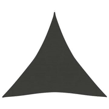 Vidaxl Jedro za sjenu, 160 g/m², antracit, 3x3x3 m, HDPE