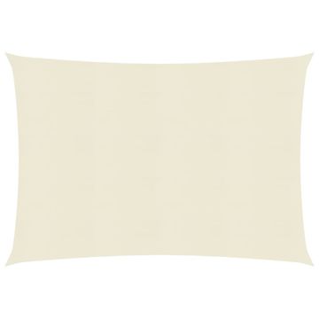 Vidaxl Jedro za zaštitu od sunca 160 g/m² krem 2,5 x 3 m HDPE