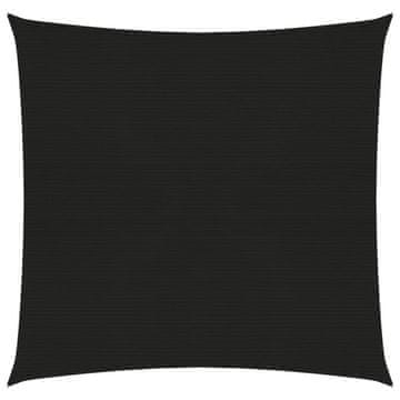 Vidaxl Jedro za sjenu, 160 g/m², crno, 2x2 m, HDPE