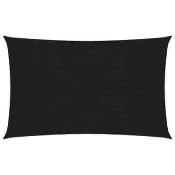 Vidaxl Jedro za zaštitu od sunca 160 g/m² crno 2 x 4,5 m HDPE