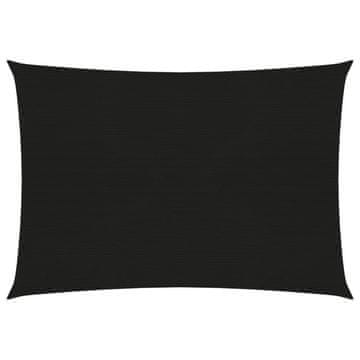 Vidaxl Jedro za zaštitu od sunca 160 g/m² crno 3,5 x 5 m HDPE