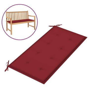 Vidaxl Jastuk za vrtnu klupu boja vina 100x50x4 cm tkanina Oxford