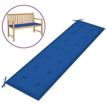 Vidaxl Jastuk za vrtnu klupu plavi 180 x 50 x 3 cm od tkanine Oxford