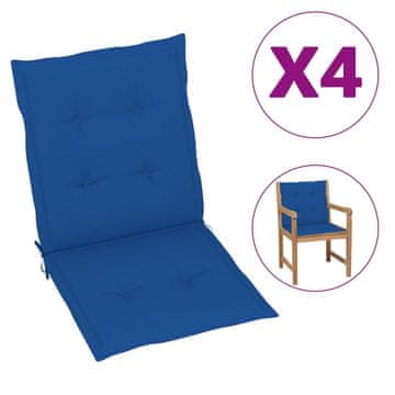 Vidaxl Jastuci za vrtne stolice, 4 kom, kobalt, 100x50x3 cm
