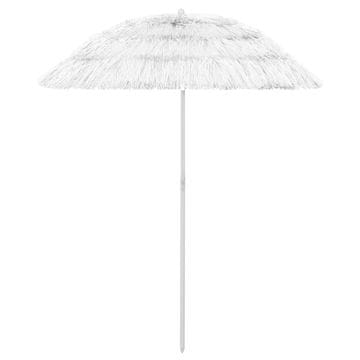 Vidaxl Suncobran za plažu havajskog stila bijeli 180 cm
