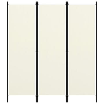Vidaxl Pregrada za sobu s 3 dijela, krem, 150 x 180 cm