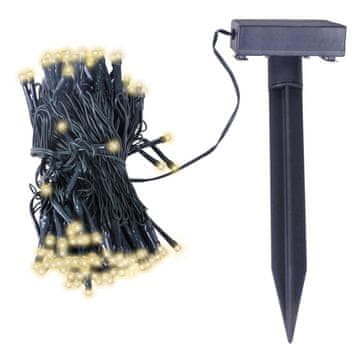 Vidaxl Ukrasni božićni LED solarni rasvjetni lanac topli bijeli