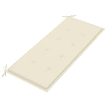Vidaxl Jastuk za vrtnu klupu krem 120 x 50 x 3 cm od tkanine Oxford