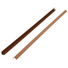 Vidaxl 5 kutnih podnih letvica WPC 170 cm svjetlosmeđe