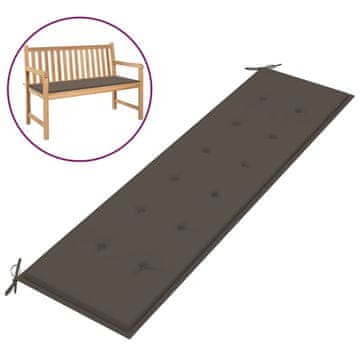 Vidaxl Jastuk za vrtnu klupu smeđesivi 180x50x4 cm tkanina Oxford