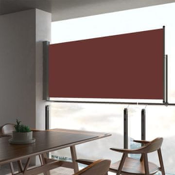 Vidaxl Uvlačna bočna tenda za terasu 60 x 300 cm smeđa