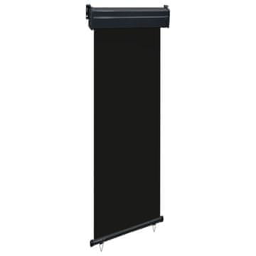 Vidaxl Bočna tenda za balkon 60 x 250 cm Crna