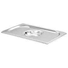 Vidaxl Poklopci za posude GN 1/4 4 kom od nehrđajućeg čelika