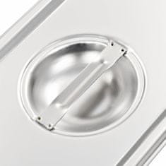 Vidaxl Poklopci za posude GN 1/4 4 kom od nehrđajućeg čelika