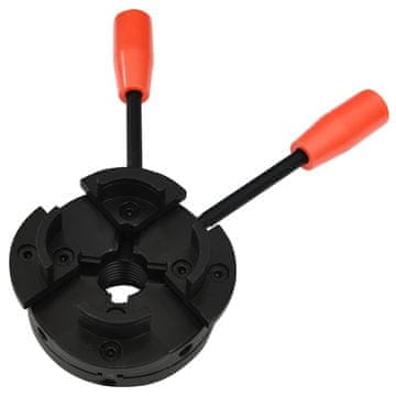 Vidaxl Stezna glava za drvo s 4 čeljusti i spojem M33 čelična 100 mm