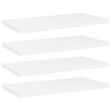 Vidaxl Police za knjige, 4 kom, bijele, 40x20x1,5 cm, iverica