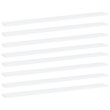 Vidaxl Police za knjige 8 kom bijele 100 x 10 x 1,5 cm od iverice