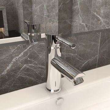 Vidaxl Slavina za umivaonik kromirana 130 x 176 mm