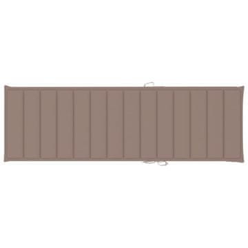 Vidaxl Jastuk za ležaljku, Taupe, 200x60x3 cm, Tkanina