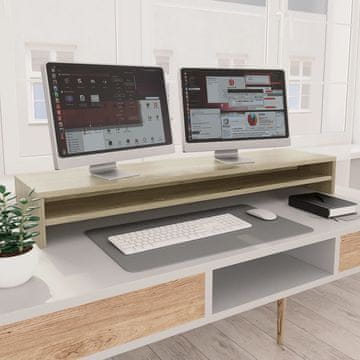 Vidaxl Stalak za monitor, Sonoma hrast, 100x24x13 cm, iverica