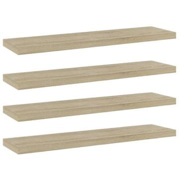 Vidaxl Police za knjige, 4 kom, Sonoma hrast, 40x10x1,5 cm, Iverica