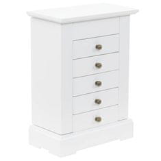 Vidaxl Kutija za nakit s ogledalom od MDF-a 25 x 13,5 x 34 cm