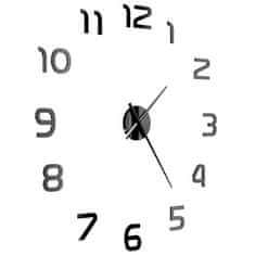 Vidaxl 3D zidni sat moderni dizajn 100 cm XXL crni