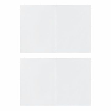 Vidaxl Bočni zid za šator s patentnim zatvaračem 2 kom PE bijeli