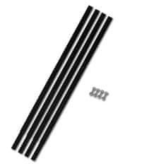 Vidaxl Komplet produžetaka za svrdlo bušilice za zemlju 1m, 4 kom