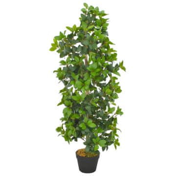 Vidaxl Umjetno lovorov list s posudom, zeleno, 120 cm