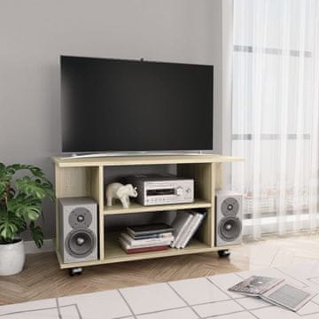 Vidaxl TV ormarić s kotačićima, hrast Sonoma, 80x40x40 cm