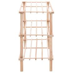 Vidaxl Stalak za cipele s 3 razine od masivne jelovine